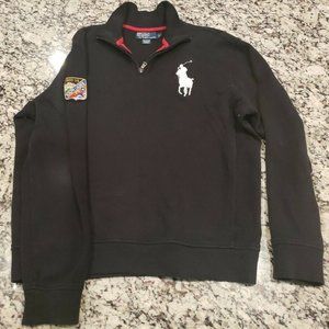 Polo Ralph Lauren Sweater L 1/4 Zip Pullover SKI Patch 1933-34 Big Pony